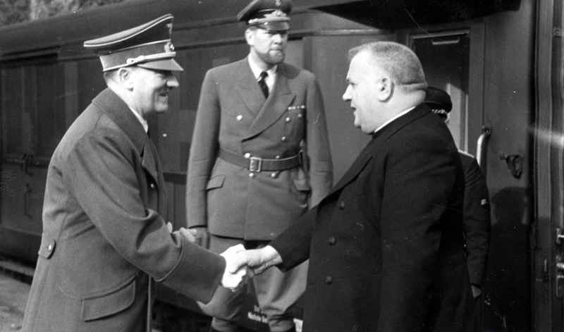 Encuentro del P.  Jozef Tiso con Hitler en Berlín, en octubre de 1941